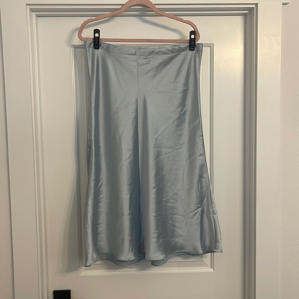 Silky Blue Skirt